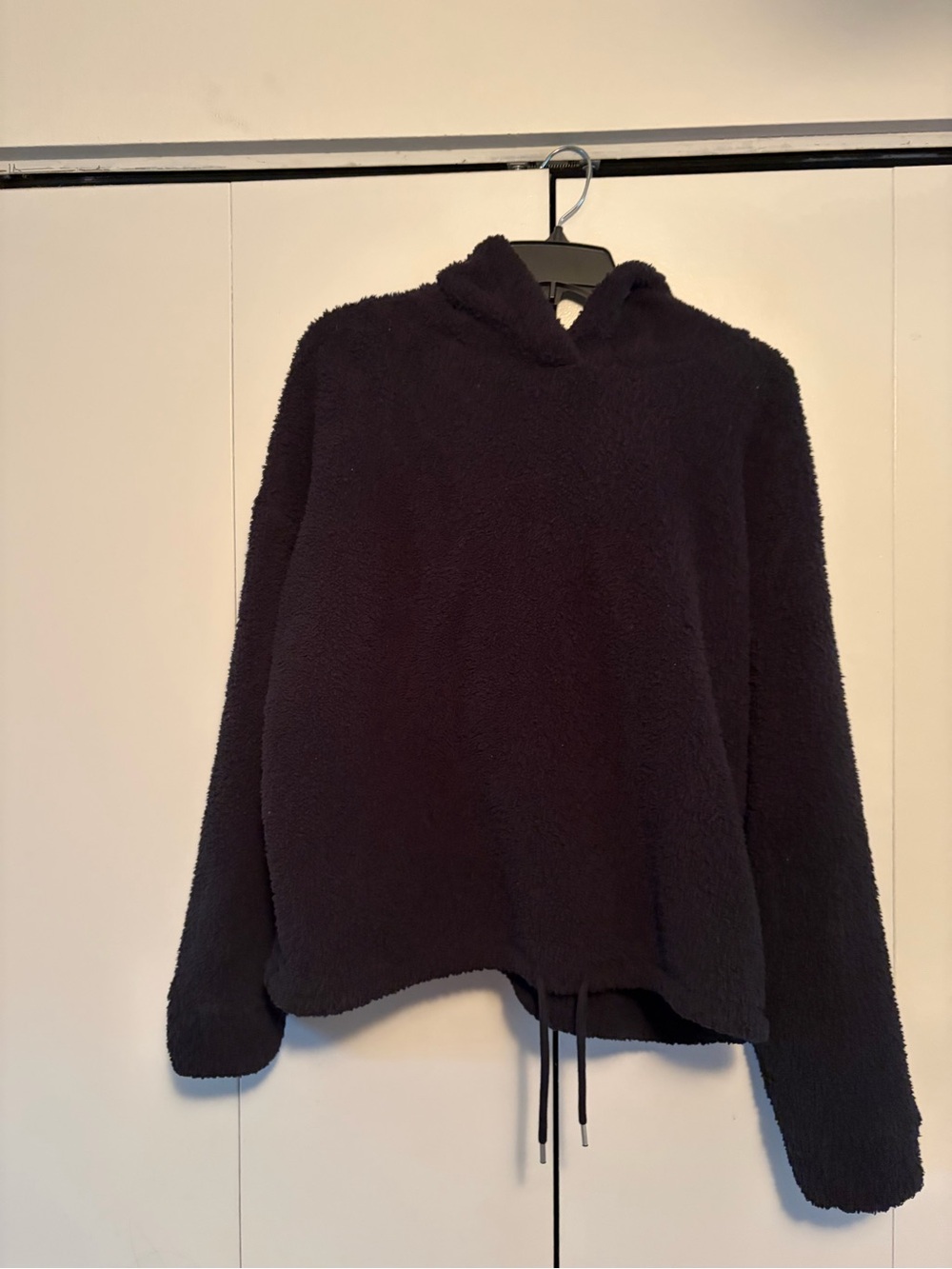 Gap Cozy Black Plush Hooded Sweater - Women